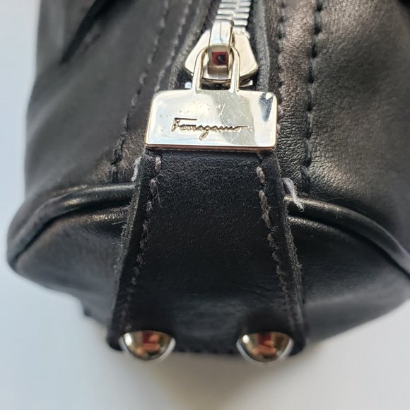 Salvatore Ferragamo mini black leather hand bag - Picture 5 of 7